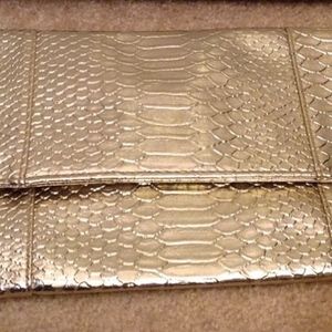 MIZTIQUE WOMENS LONG LARGE GOLD CLUTCH PURSE